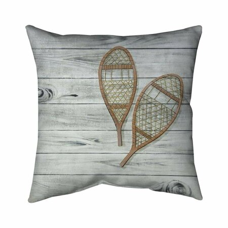 FONDO 26 x 26 in. Snowshoes-Double Sided Print Indoor Pillow FO2793171